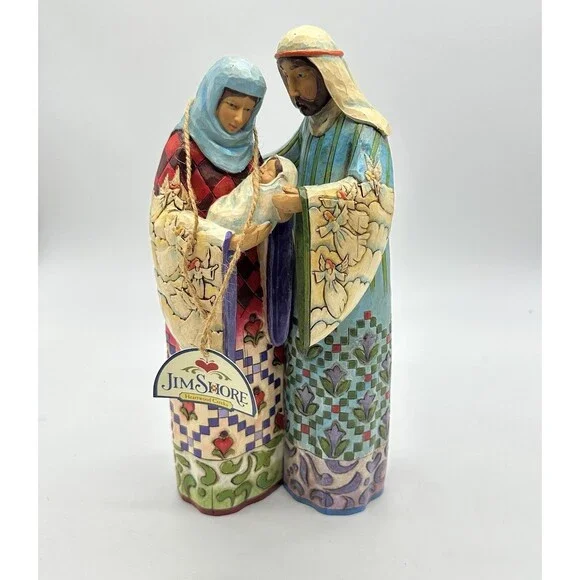 2006 Jim Shore Blessed Family Figurine 4005277 Holy Family with Box - Picture 2 of 16